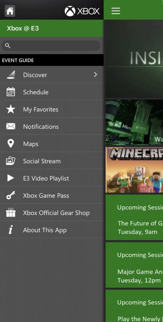 Xbox Events App - Event Guide