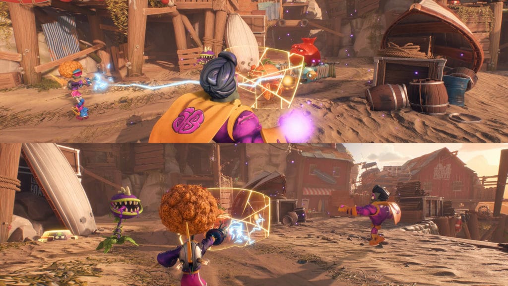 Plants vs Zombies: Battle for Neighorville split screen battle