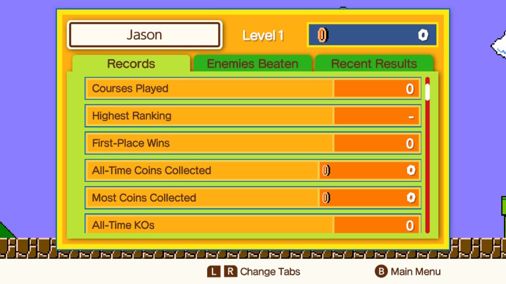 Super Mario Bros. 35 Review - Stats