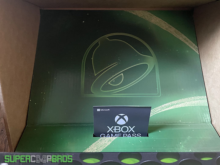 Taco Bell Xbox Series X Inside Flap - Taco Bell Xbox Series X Unboxing